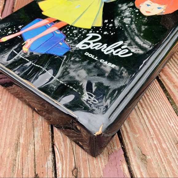 Sold- Vintage 1963 Barbie Doll Black Case - Picture 4 of 8